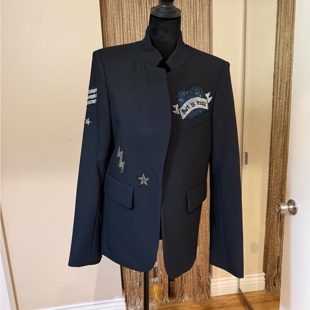 Zadig & Voltaire Midnight Blue Embellished Blazer